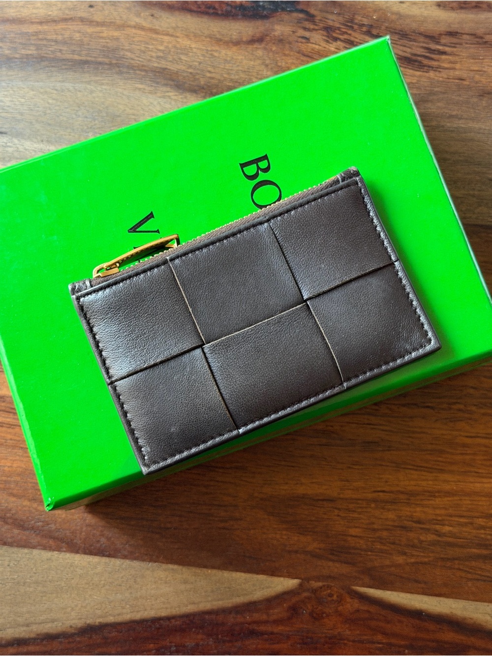 AUTHENTIC Bottega Veneta Intrecciato Leather Card Case